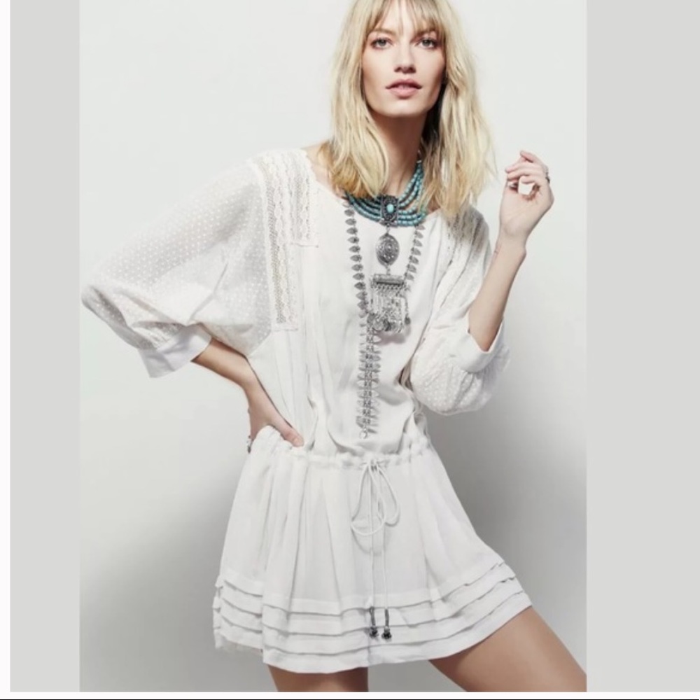 Free People Janine Tunic Cream Lace Dress …